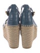 Tory Burch Embossed Leather Espadrilles w/ Tags