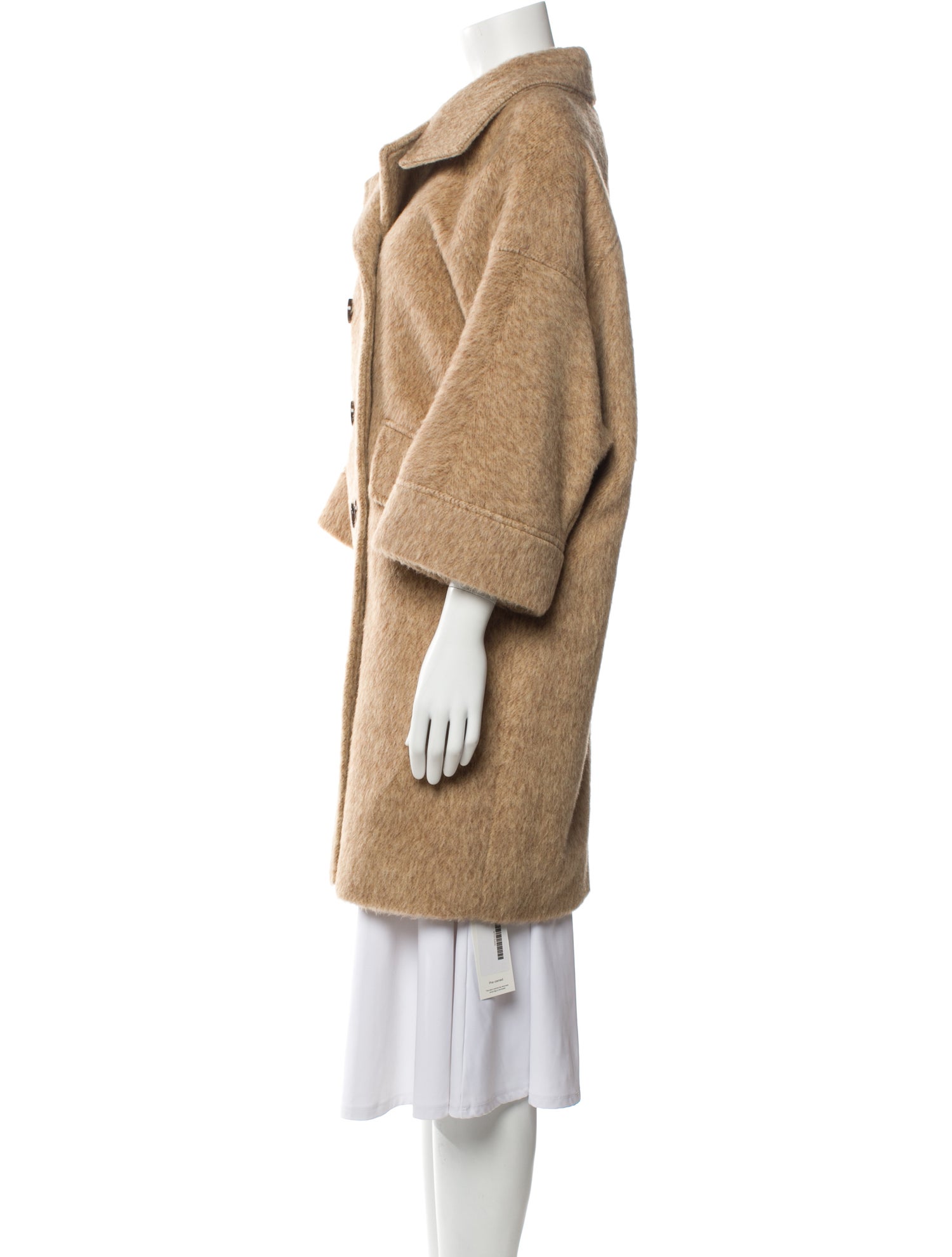 Tory Burch Wool Faux Fur Coat