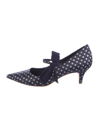 Tory Burch Satin Polka Dot Print Pumps