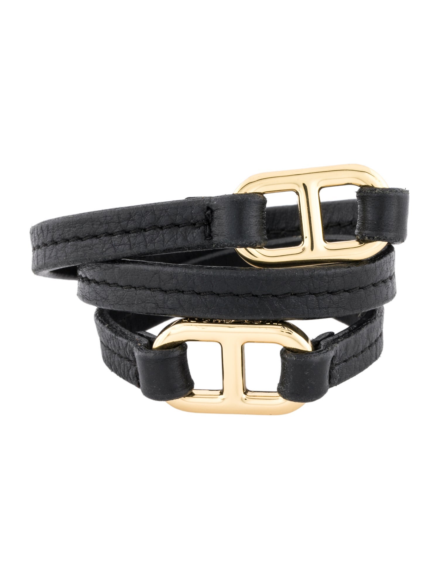 Tory Burch Leather Double Wrap Bracelet