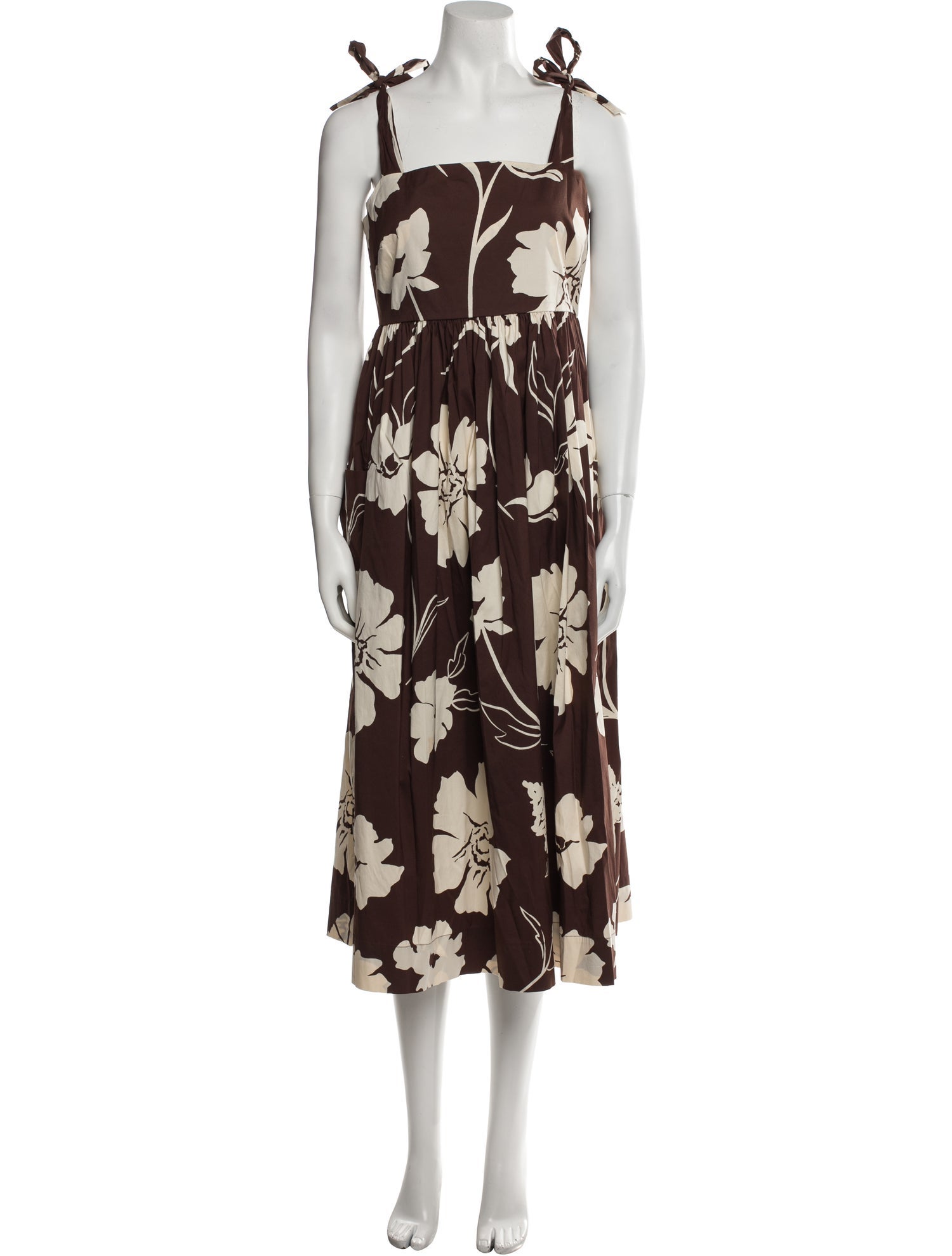 Tory Burch Floral Print Midi Length Dress