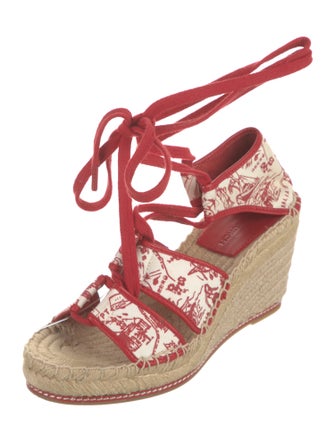 Tory Burch Canvas Printed Espadrilles