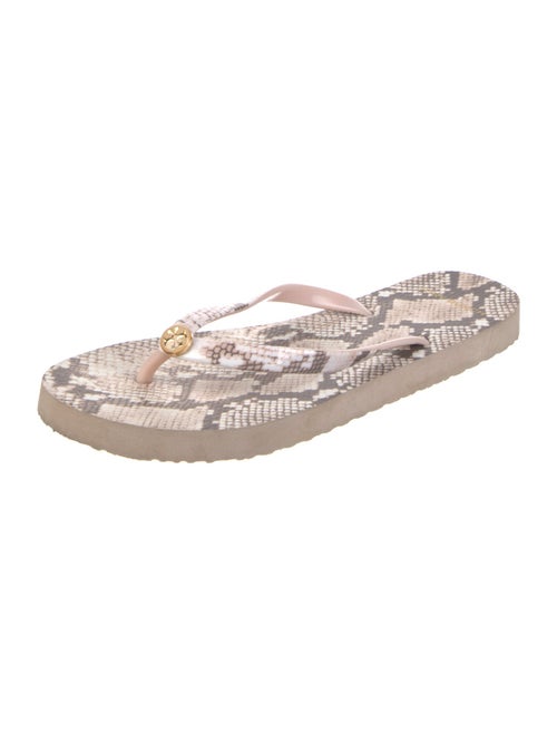 Tory Burch Rubber Animal Print Flip Flops