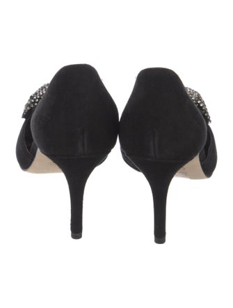 Tory Burch Suede Bow Accents D'Orsay Pumps