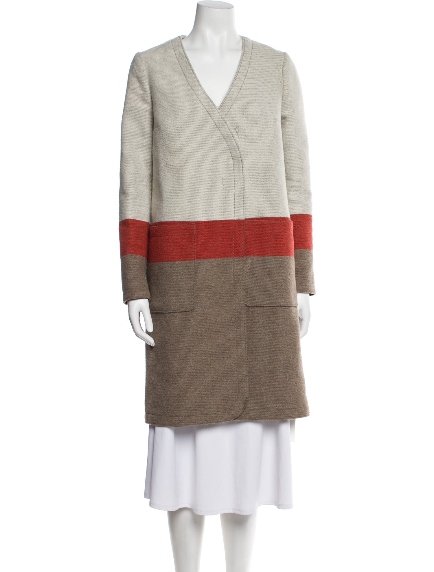 Tory Burch Colorblock Pattern Coat
