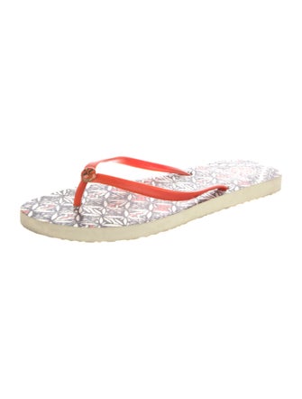 Tory Burch Rubber Printed Flip Flops