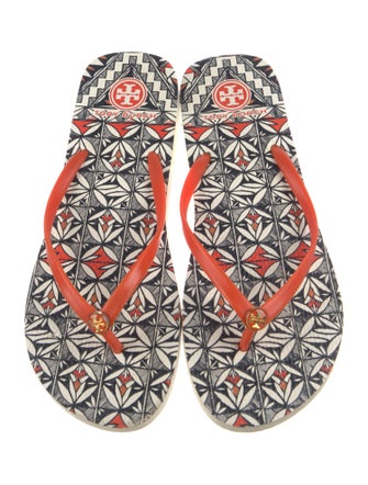 Tory Burch Rubber Printed Flip Flops