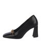 Tory Burch Leather Chain-Link Accents Pumps