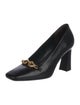 Tory Burch Leather Chain-Link Accents Pumps