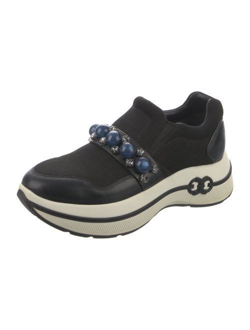 Tory Burch Leather Wedge Sneakers
