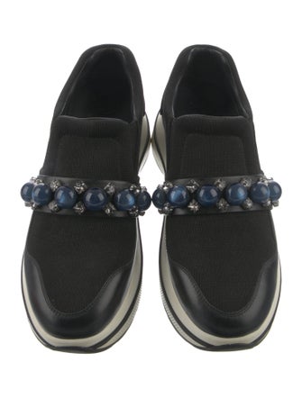 Tory Burch Leather Wedge Sneakers