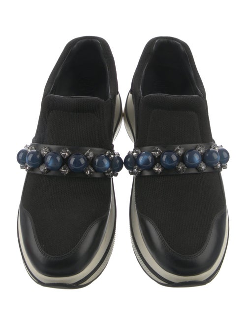 Tory Burch Leather Wedge Sneakers