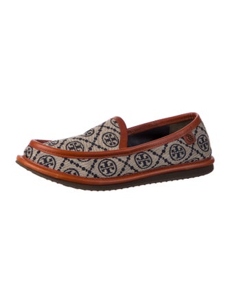 Tory Burch Canvas Graphic Print Loafers