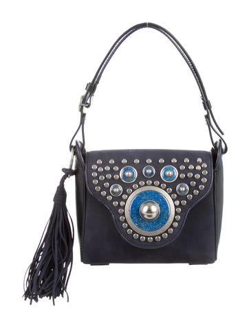 Tory Burch Embellished Suede Handle Bag