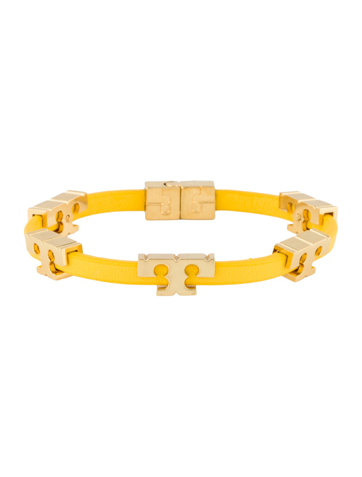 Tory Burch Leather Serif-T Single Wrap Bracelet