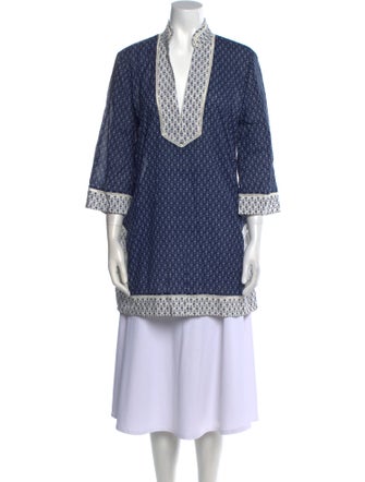 Tory Burch Printed V-Neck Tunic