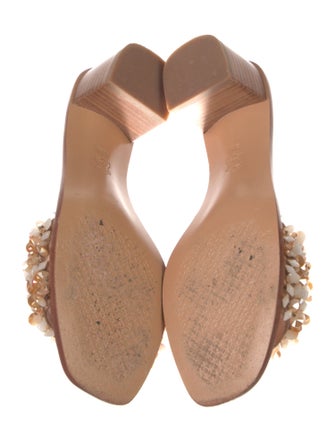 Tory Burch Leather Beaded Accents Slides