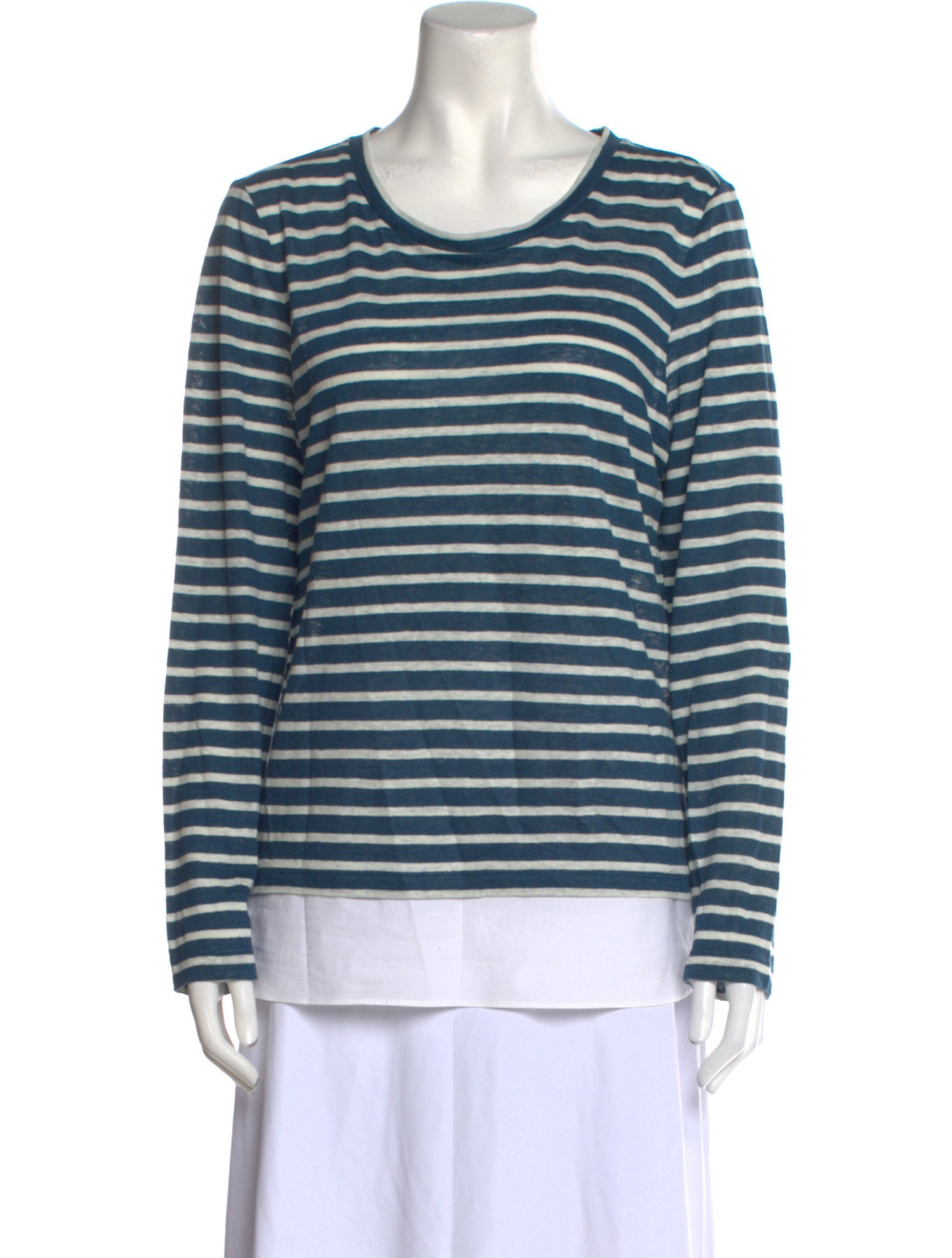 Tory Burch Linen Striped Top
