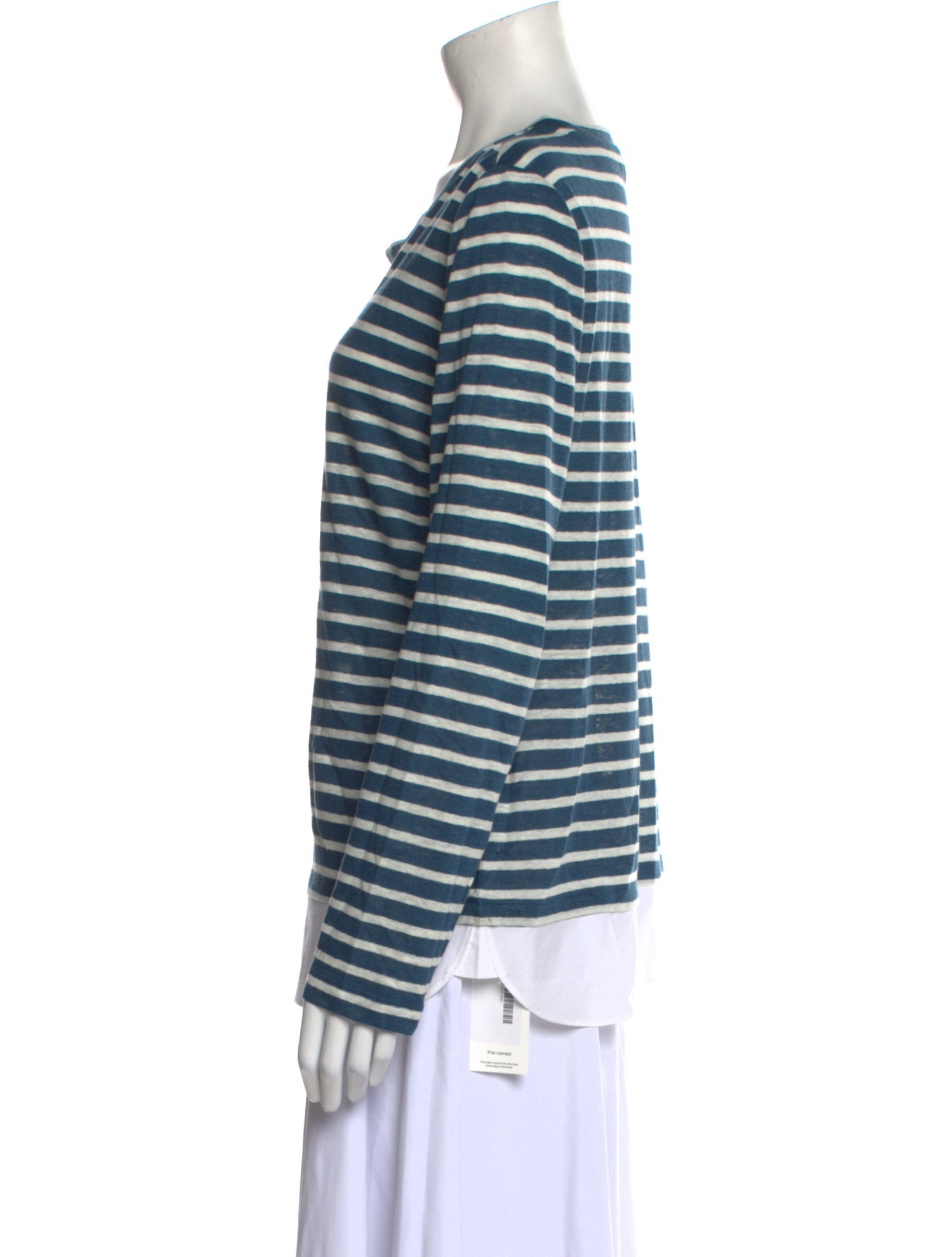 Tory Burch Linen Striped Top