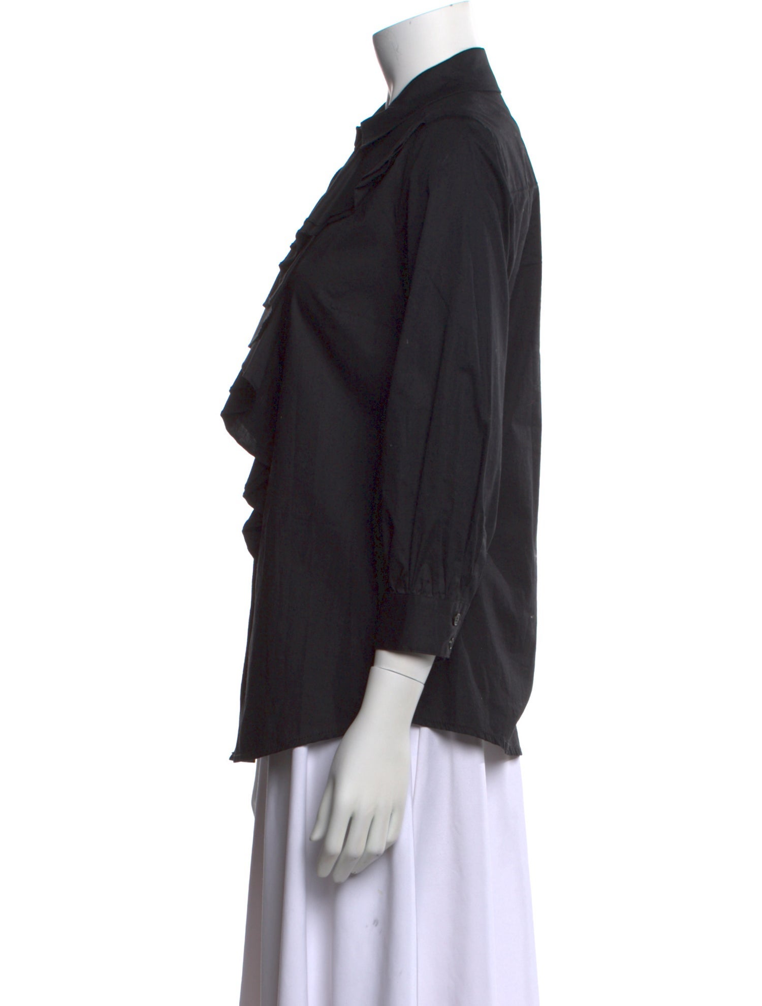 Tory Burch Three-Quarter Sleeve Button-Up Top