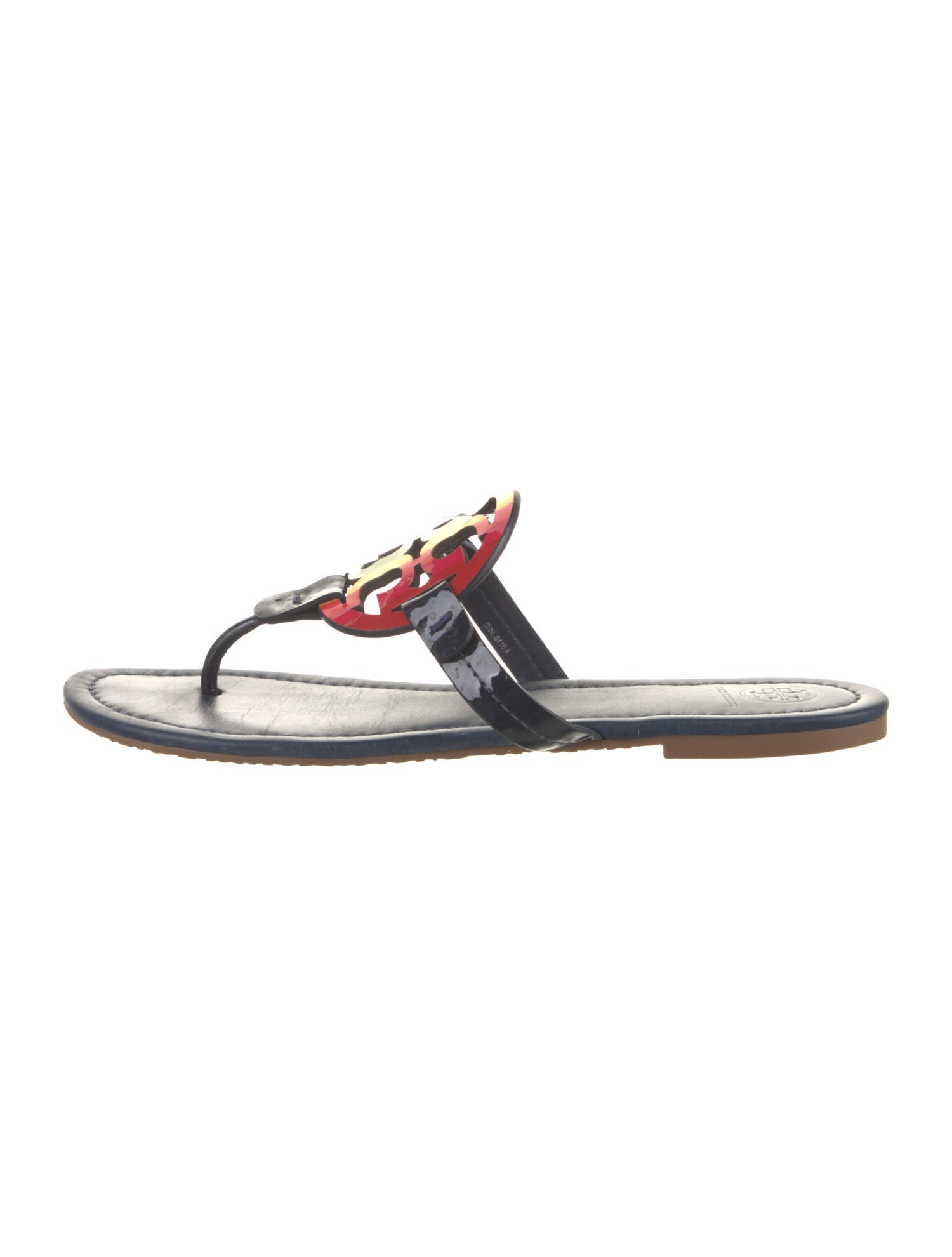 Tory Burch Patent Leather Printed Sandals