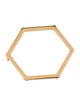 Tory Burch Enamel Hexagon Logo Hinged Bangle Bracelet