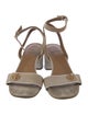 Tory Burch Signature Logo Canvas Sandals