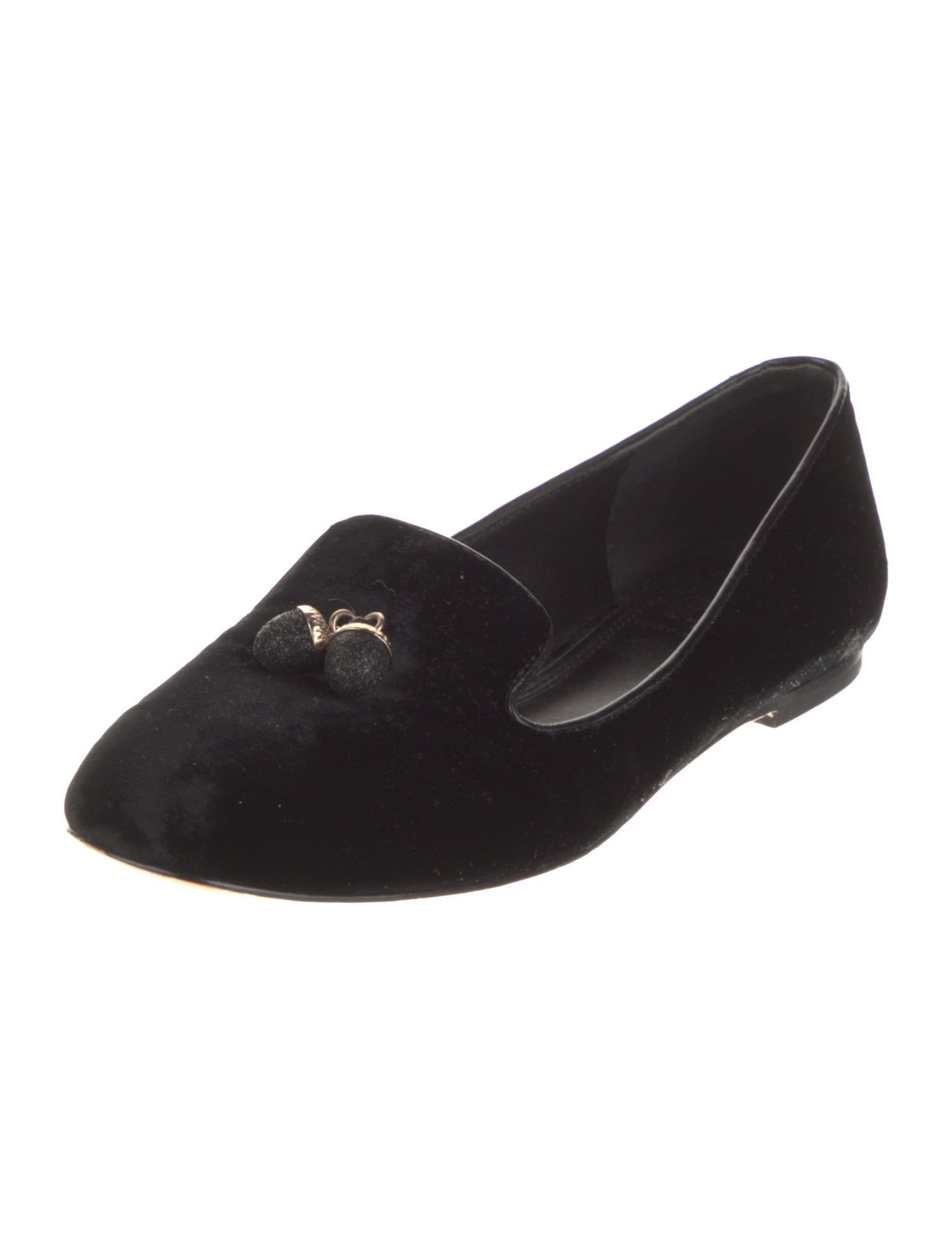 Tory Burch Velvet Crystal Embellishments Loafers