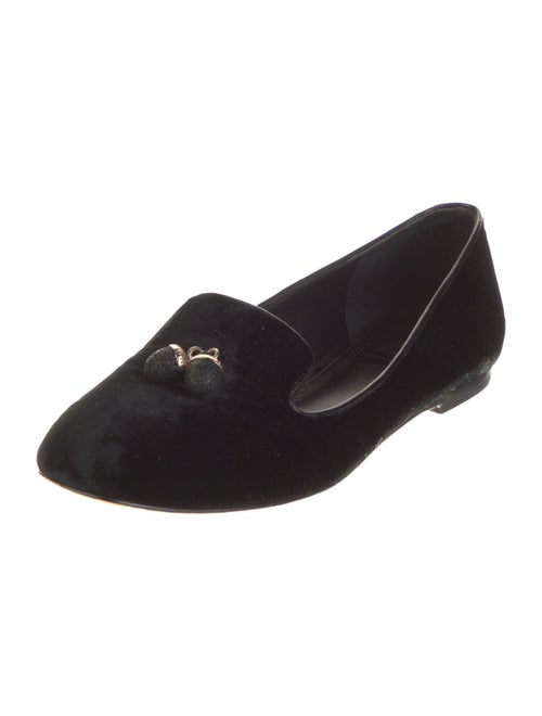 Tory Burch Velvet Crystal Embellishments Loafers