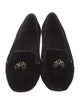 Tory Burch Velvet Crystal Embellishments Loafers