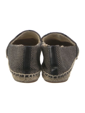 Tory Burch Polka Dot Print Whipstitch Trim Espadrilles