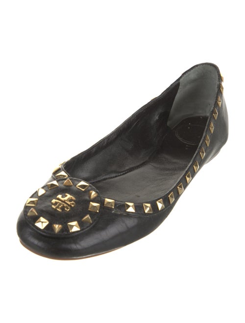 Tory Burch Leather Studded Accents Ballet Flats