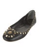 Tory Burch Leather Studded Accents Ballet Flats