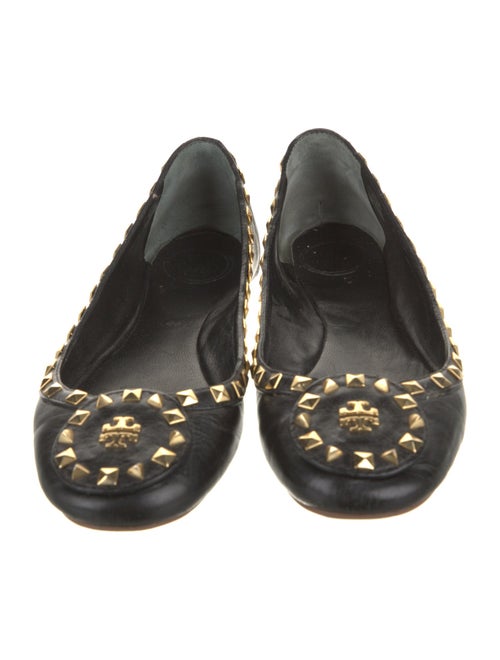 Tory Burch Leather Studded Accents Ballet Flats
