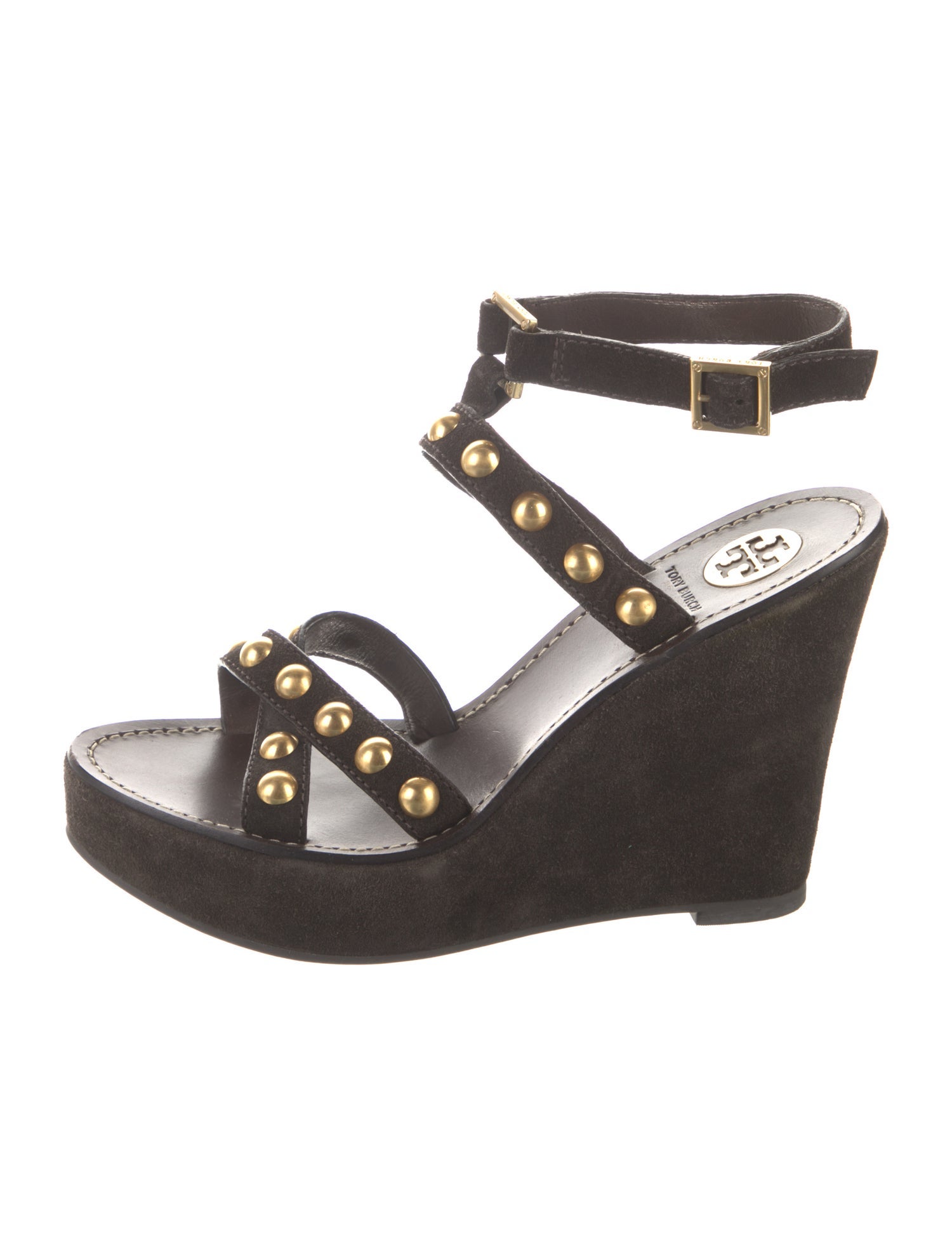 Tory Burch Suede Studded Accents Sandals