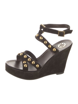 Tory Burch Suede Studded Accents Sandals
