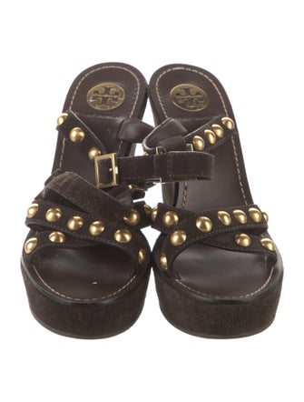 Tory Burch Suede Studded Accents Sandals