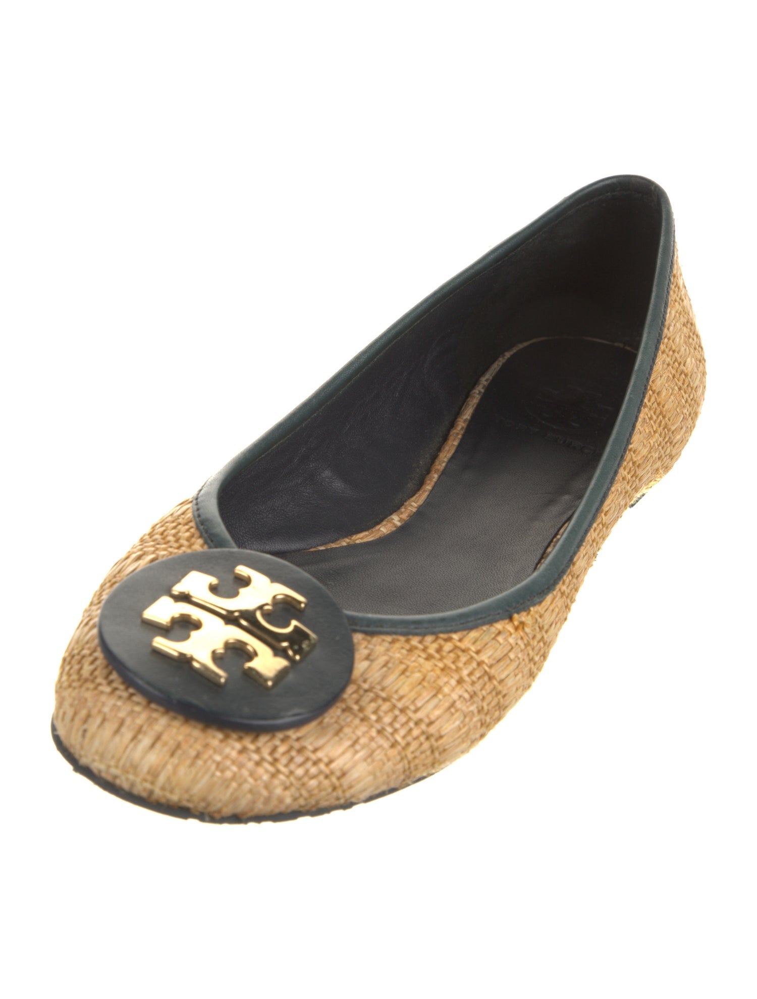 Tory Burch Raffia Printed Ballet Flats