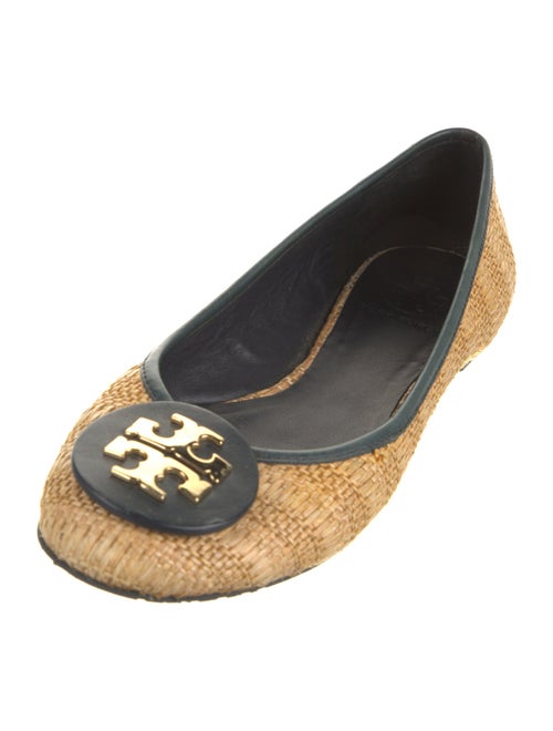 Tory Burch Raffia Printed Ballet Flats