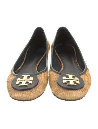 Tory Burch Raffia Printed Ballet Flats