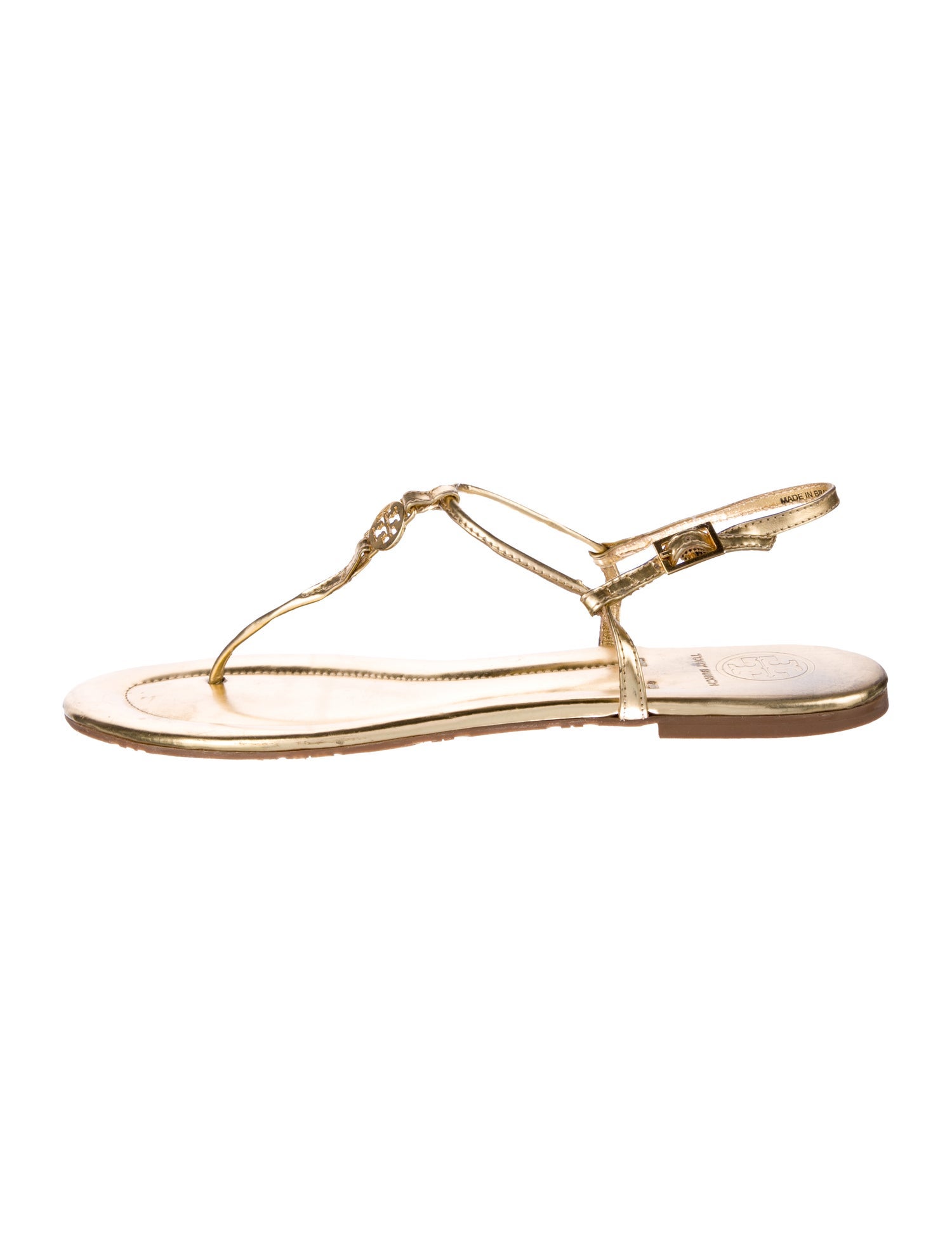Tory Burch Patent Leather T-Strap Sandals