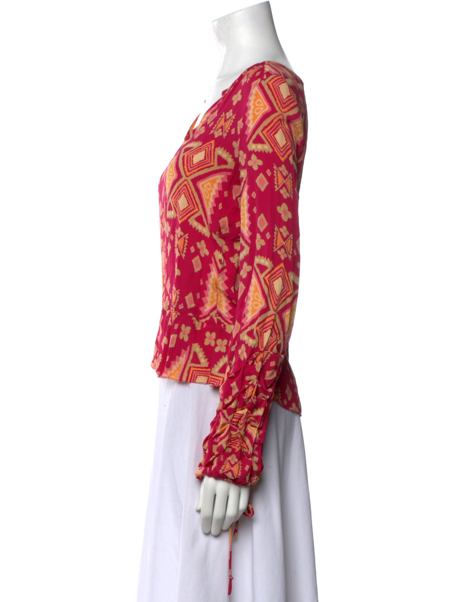 Tory Burch Silk Floral Print Blouse