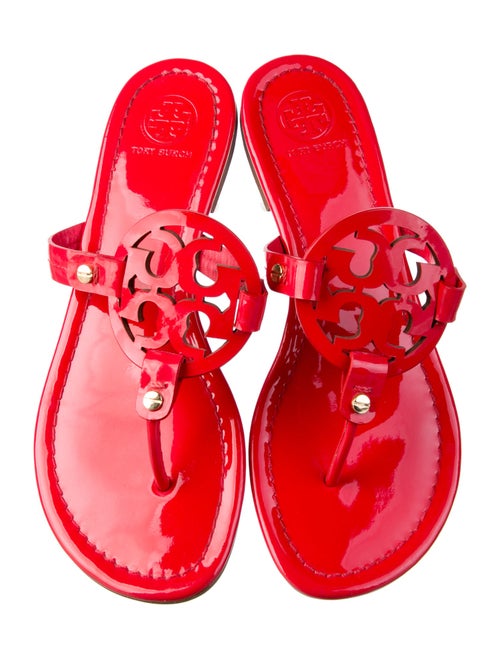 Tory Burch Patent Leather Flip Flops