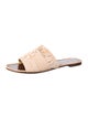 Tory Burch Straw Fringe Trim Accent Slides