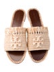 Tory Burch Straw Fringe Trim Accent Slides
