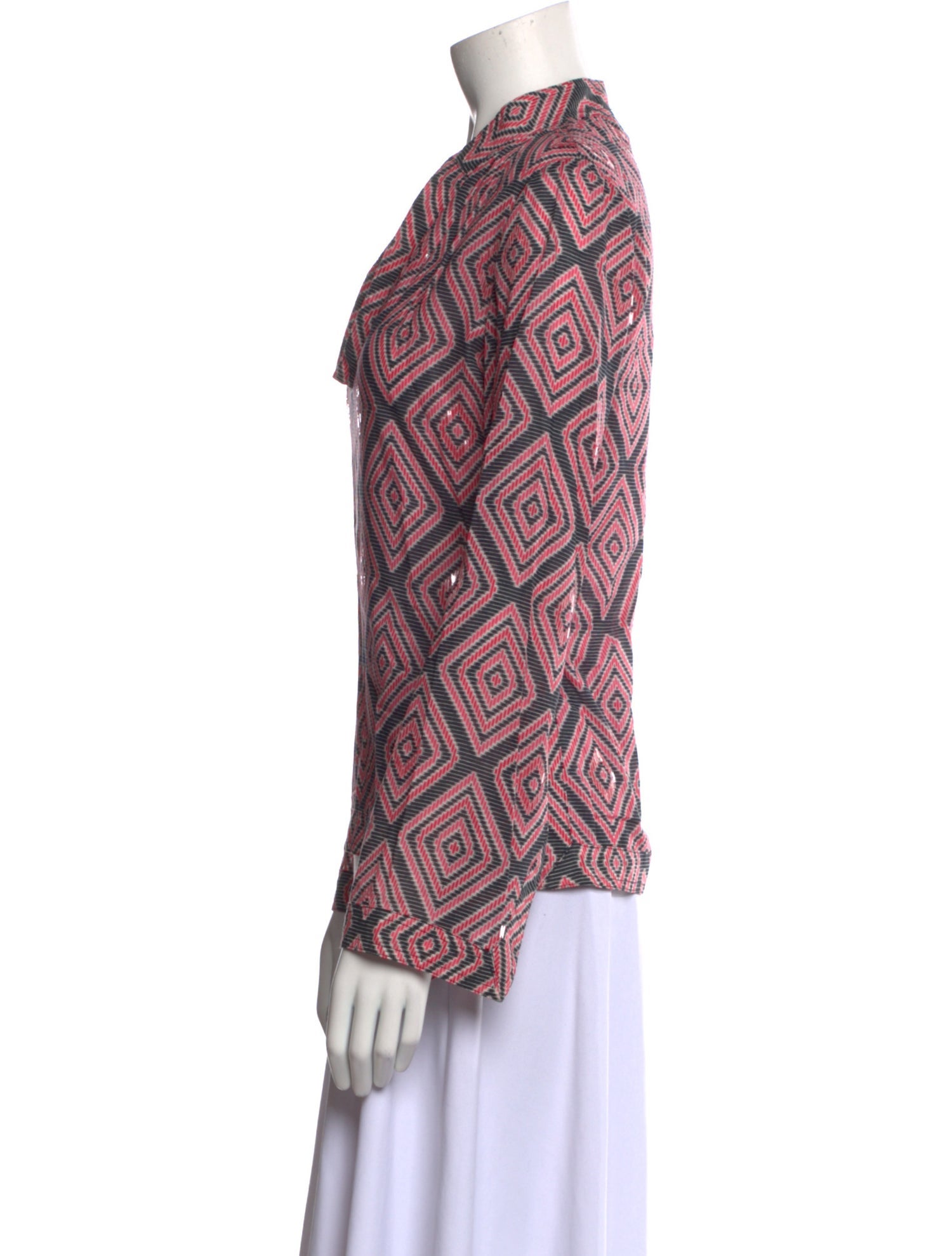 Tory Burch Printed V-Neck Blouse