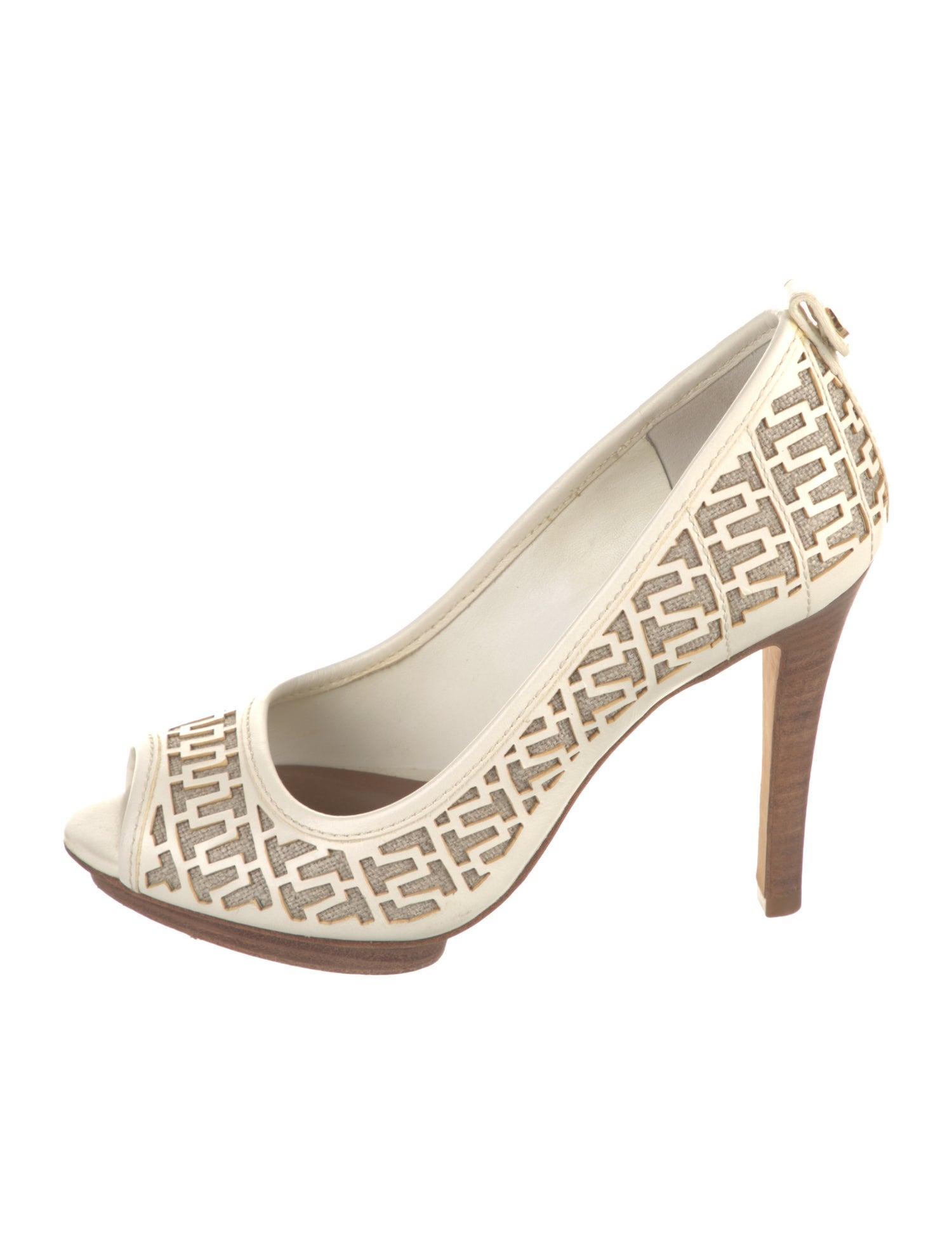 Tory Burch Leather Printed Pumps