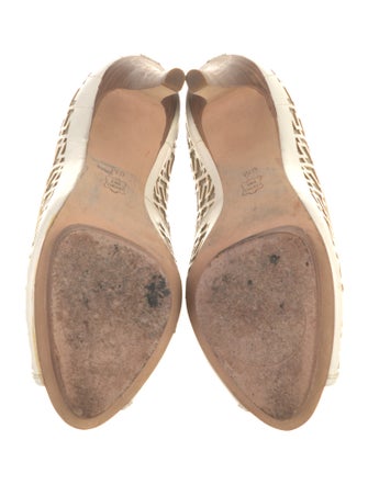 Tory Burch Leather Printed Pumps