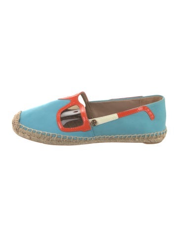 Tory Burch Flats Suede Colorblock Pattern Espadrilles US 9 |