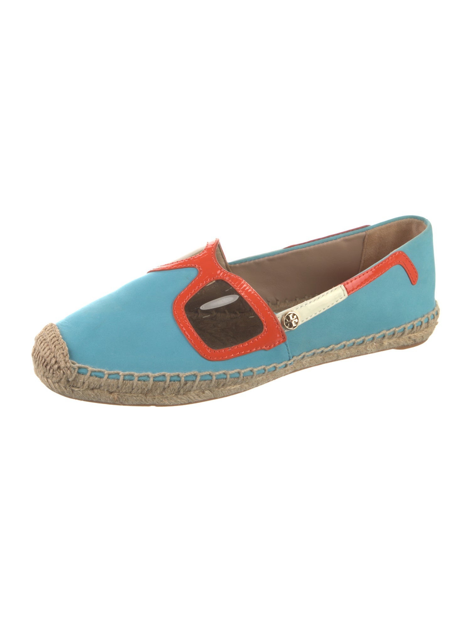 Tory Burch Suede Colorblock Pattern Espadrilles